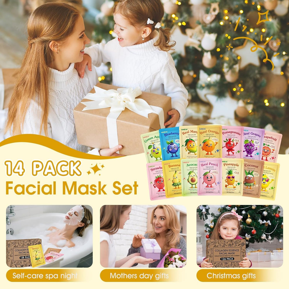 KONEUK hydrating face masks arranged on a table