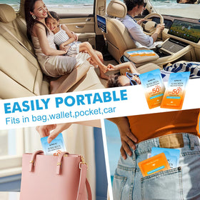 KONEUK Mini Sunscreen Pack with a beach background