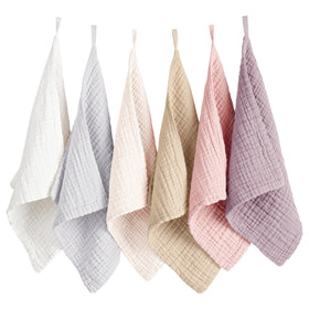 Konssy Face Cloths 6 Pack in assorted muted colours