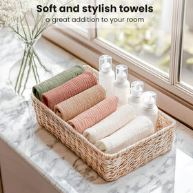 Konssy face cloths in a travel bag for convenience