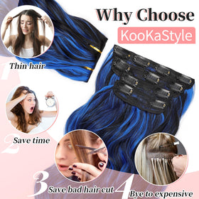 KooKaStyle 20-inch Clip in Hair Extensions packaging