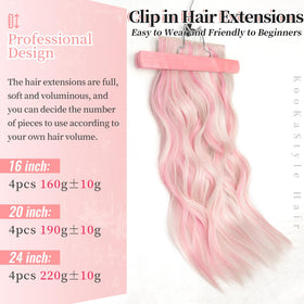 KooKaStyle 20 inch hair extensions displayed on a mannequin