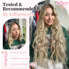 KooKaStyle 24-inch Beach Blonde Clip in Hair Extensions different weft sizes
