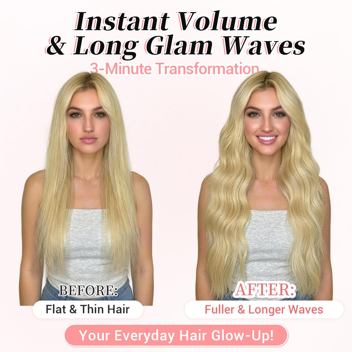 KooKaStyle 24-inch Wavy Clip in Hair Extensions packaging