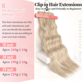 KooKaStyle 5-inch wide clip in weft detail
