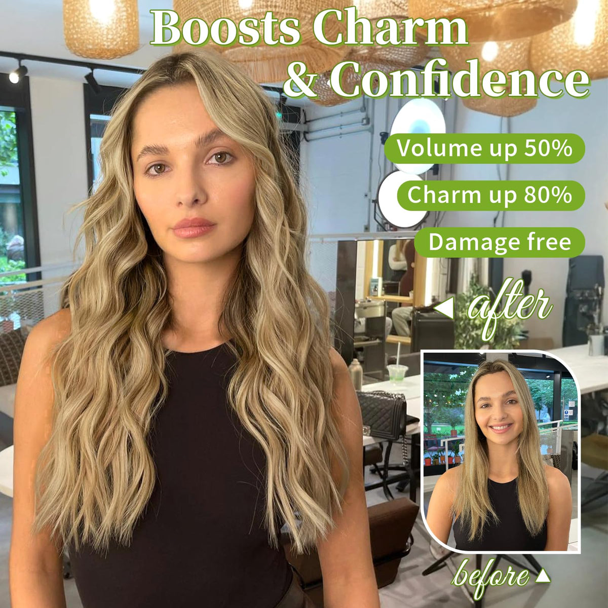 KooKaStyle Blonde Shades Hair Extensions lifestyle shot