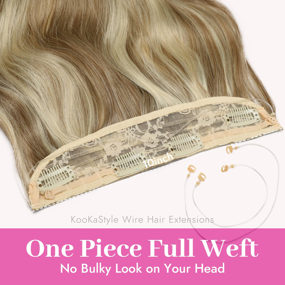 KooKaStyle Blonde Shades hair extensions packaging