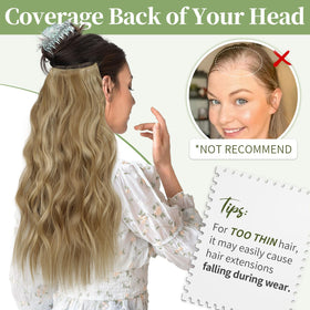 KooKaStyle Blonde Shades Wire Extensions close-up