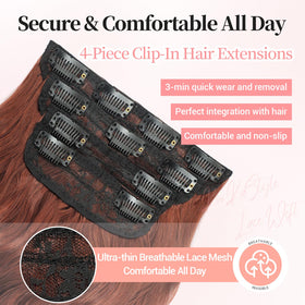 KooKaStyle clip-in extensions 7-inch weft with four clips