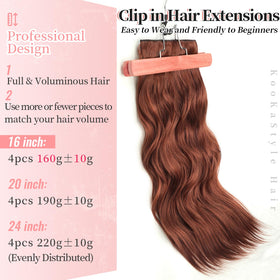 KooKaStyle clip-in extensions showing double weft design