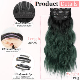 KooKaStyle Clip in Hair Extensions 5 inch and 6 inch wefts
