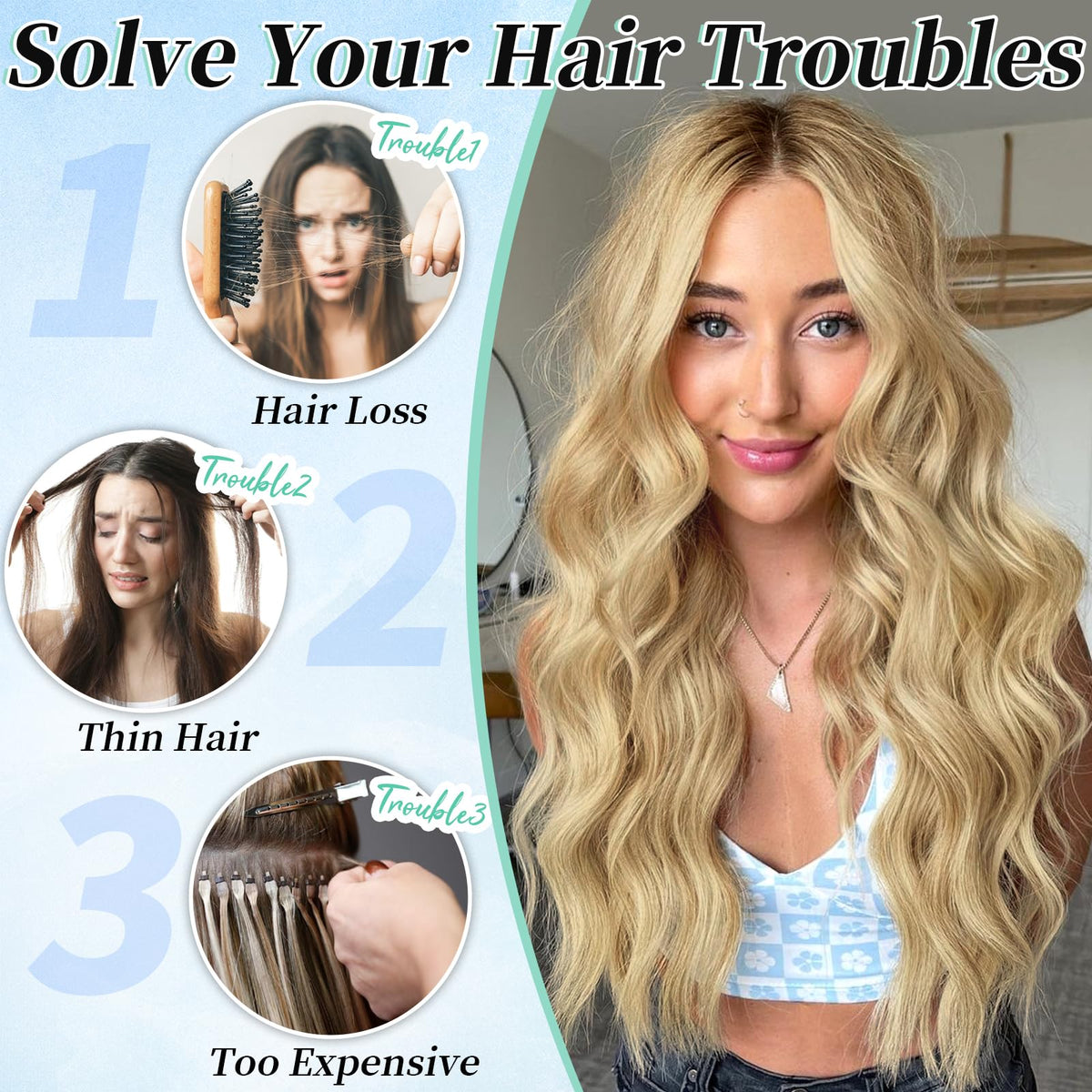 KooKaStyle Clip in Hair Extensions in packaging