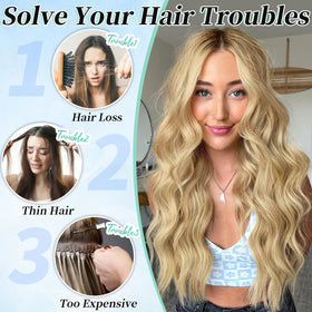 KooKaStyle Clip in Hair Extensions in packaging