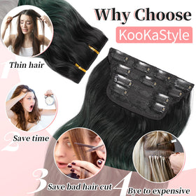 KooKaStyle Clip in Hair Extensions packaging