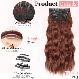KooKaStyle clip-in hair extensions showing 5-inch and 6-inch wefts