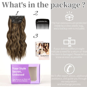 KooKaStyle Hair Extensions 16" Balayage showing natural blend with hair