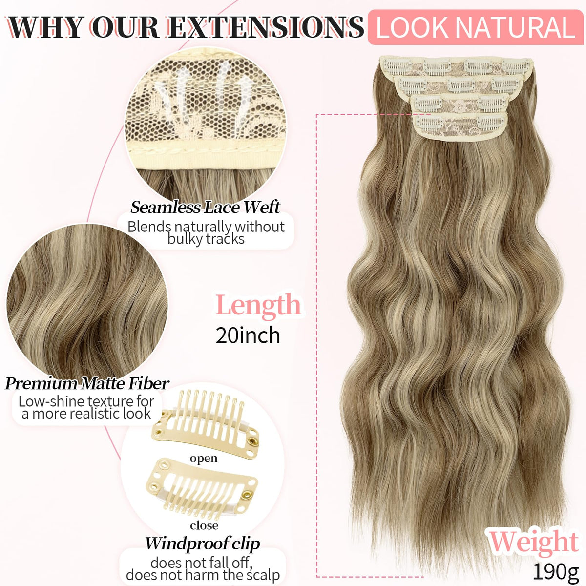 KooKaStyle hair extensions 20-inch length comparison