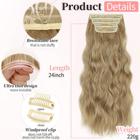 KooKaStyle hair extensions 5-inch clip-in weft close-up