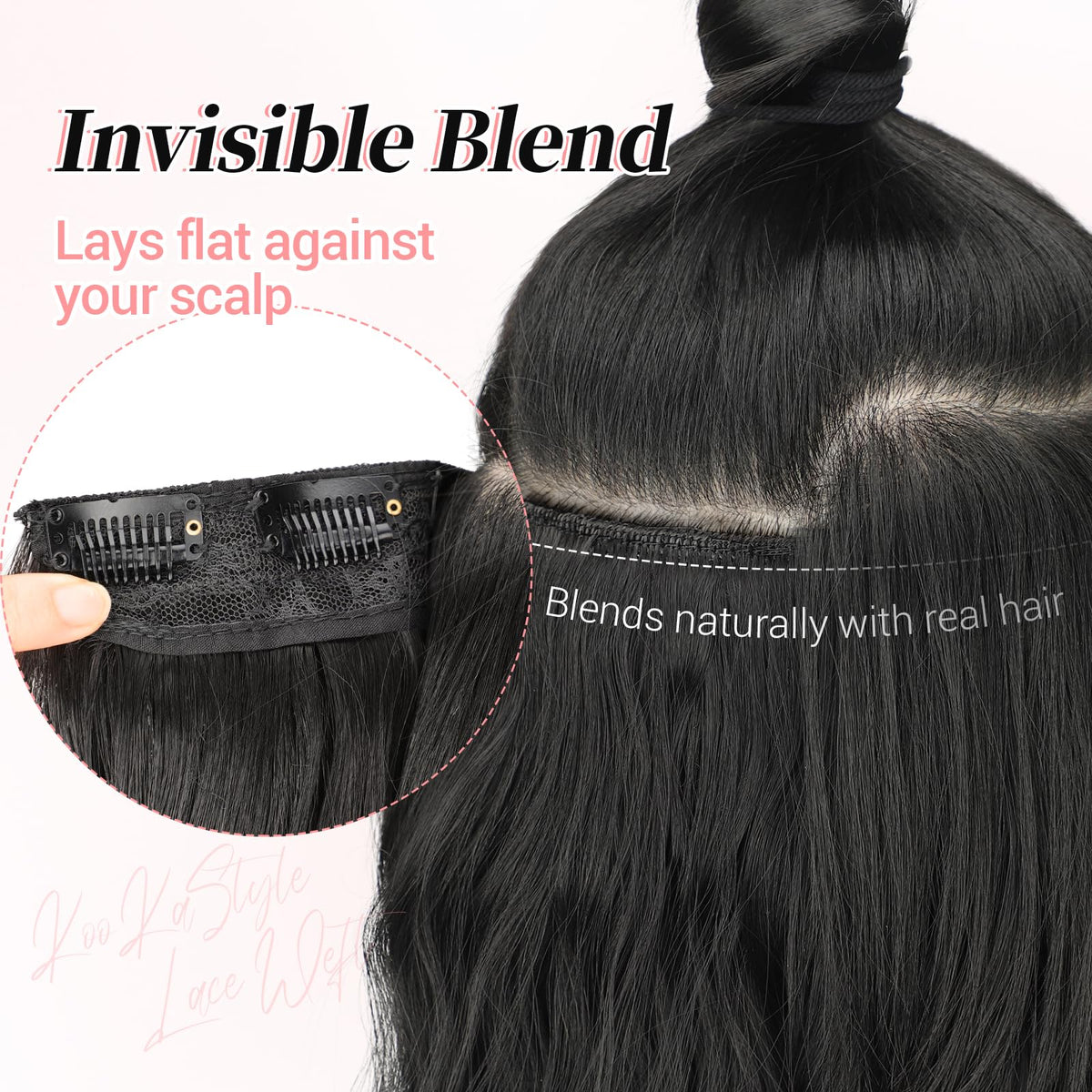 KooKaStyle hair extensions 6-inch weft with three clips