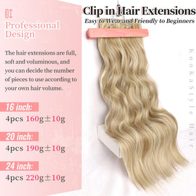 KooKaStyle hair extensions displayed in packaging