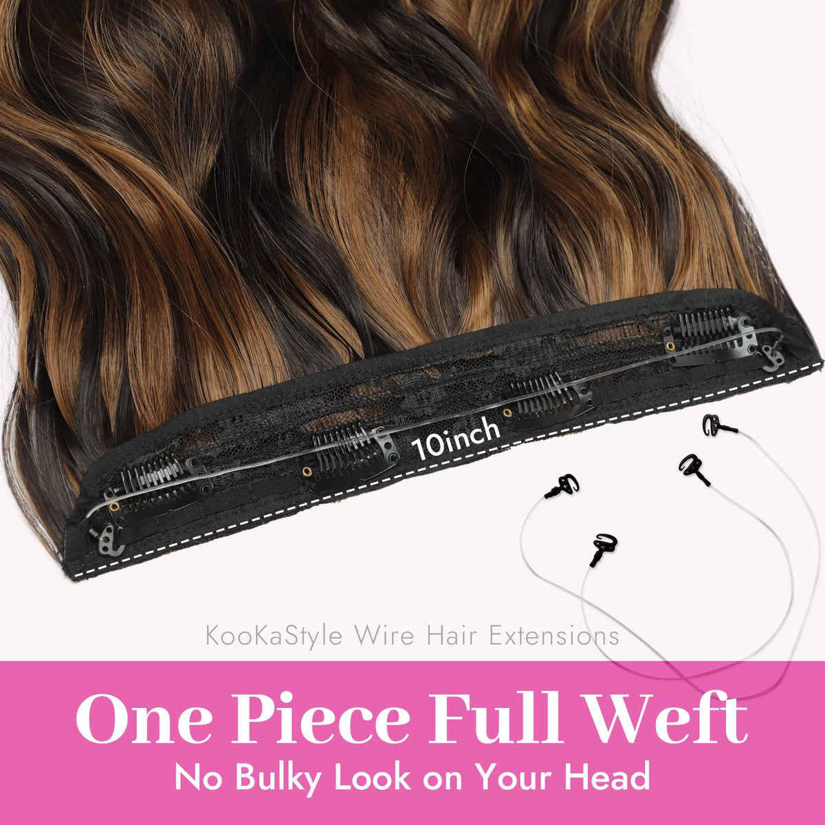 KooKaStyle hair extensions displayed in packaging