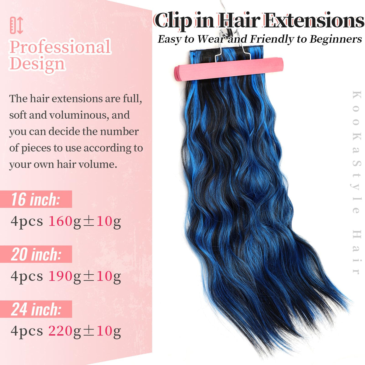 KooKaStyle Hair Extensions displayed on a mannequin