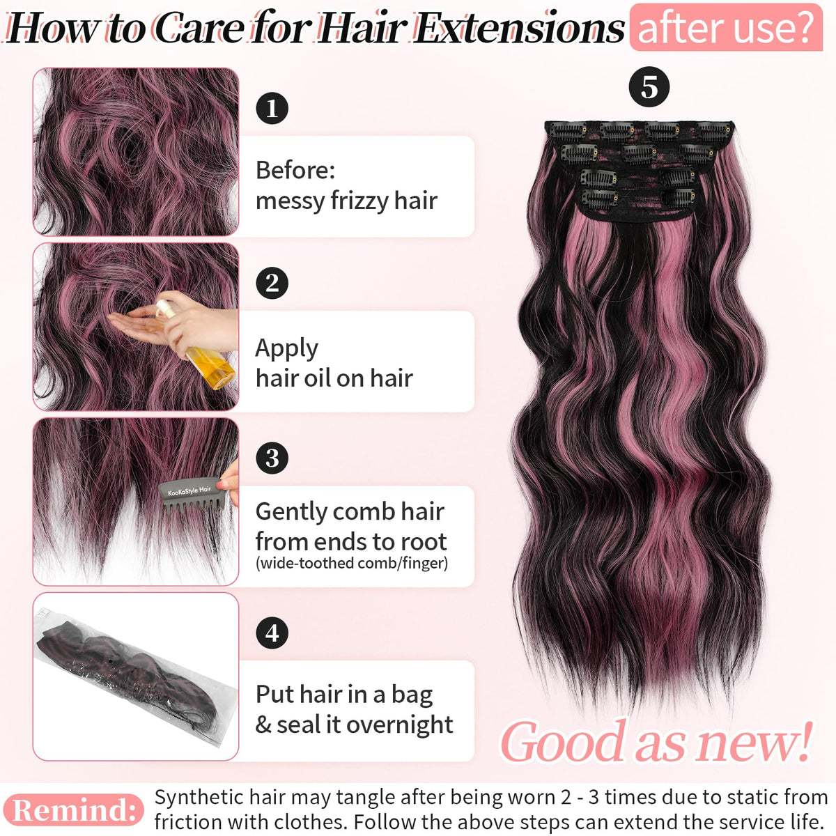 KooKaStyle hair extensions displayed on a mannequin