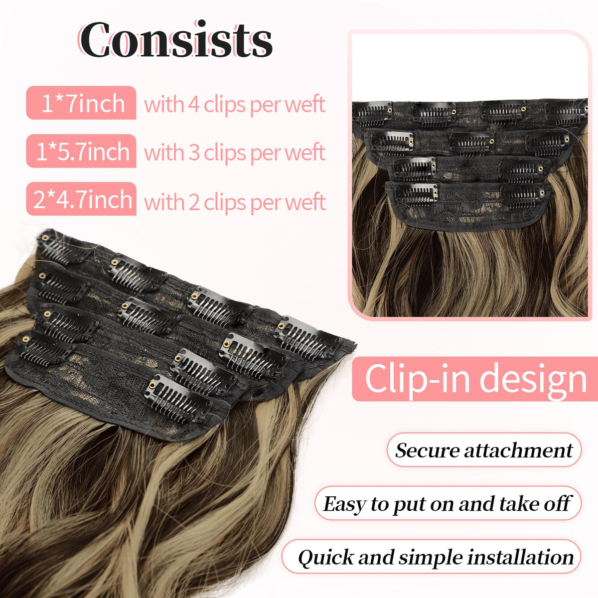 KooKaStyle hair extensions laid flat to show length