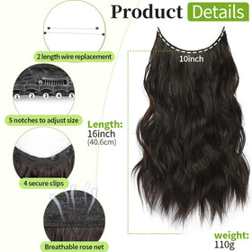 KooKaStyle hair extensions package with clips and wires