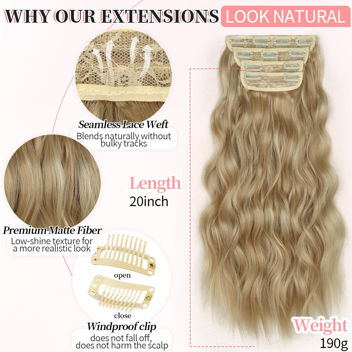 KooKaStyle hair extensions packaging with details