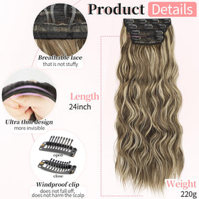 KooKaStyle hair extensions showing clips and texture