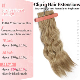 KooKaStyle hair extensions showing clips and wefts