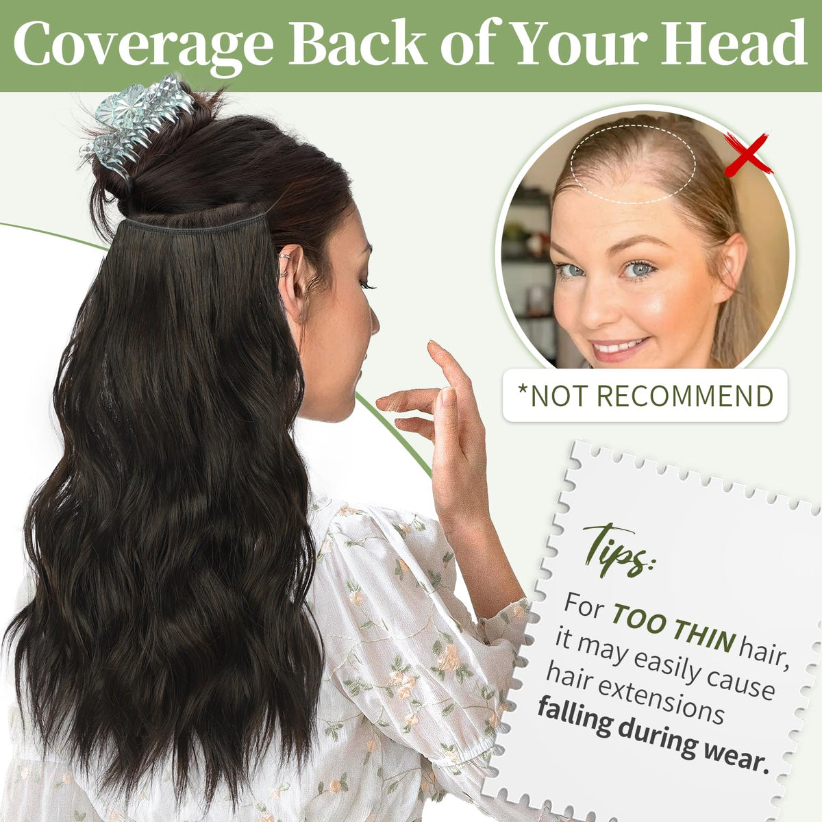 KooKaStyle hair extensions showing the invisible wire