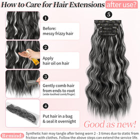 KooKaStyle hair extensions with care instructions