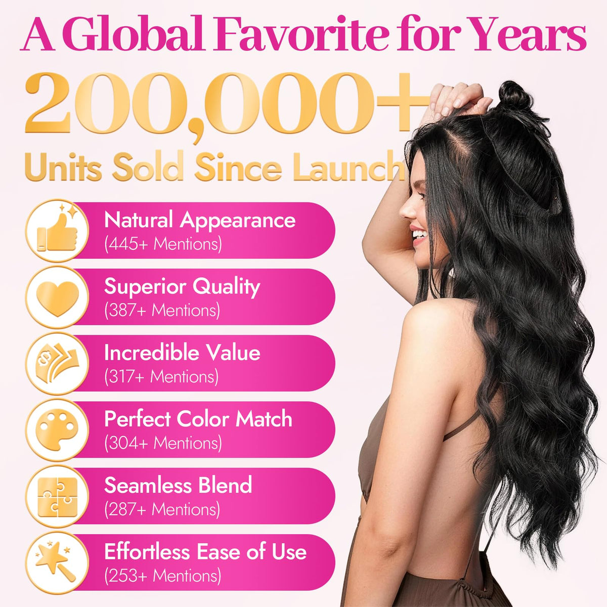 KooKaStyle hair extensions with care tips displayed
