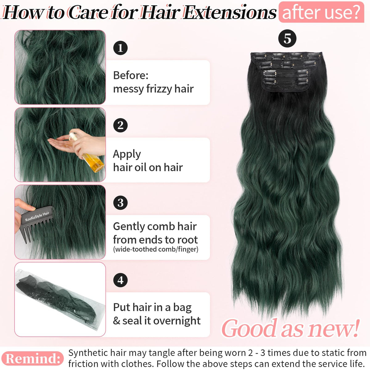 KooKaStyle Hair Extensions with styling tools