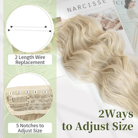 KooKaStyle hair extensions with transparent headband and clips