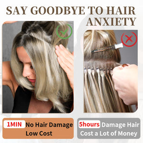 KooKaStyle Invisible Wire Hair Extensions showing adjustable wire