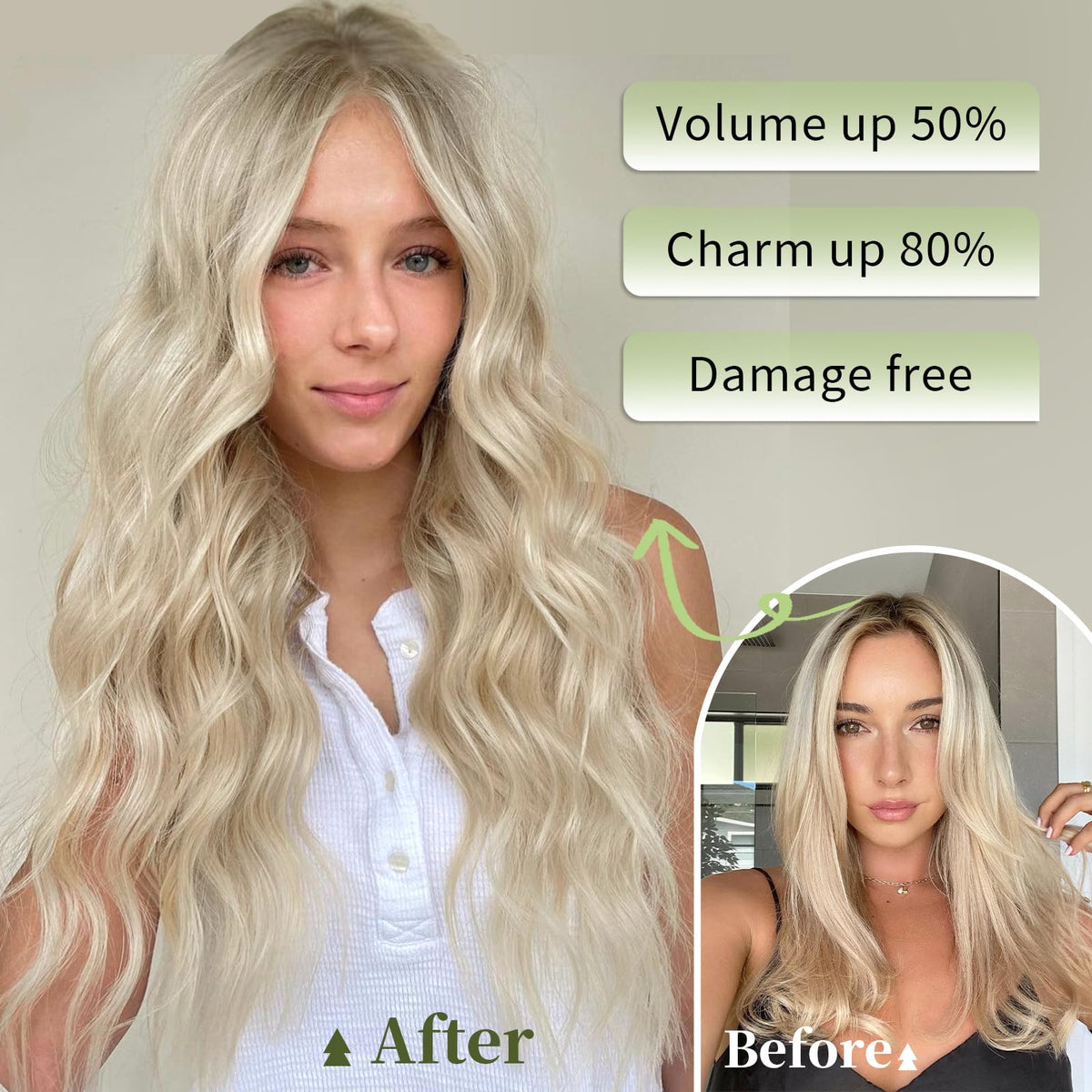KooKaStyle Invisible Wire Hair Extensions side view showcasing adjustable hooks