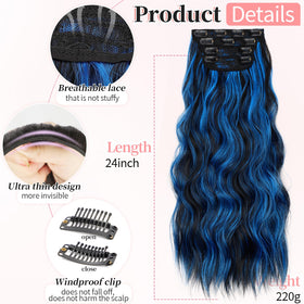 KooKaStyle Wavy Clip in Hair Extensions packaging
