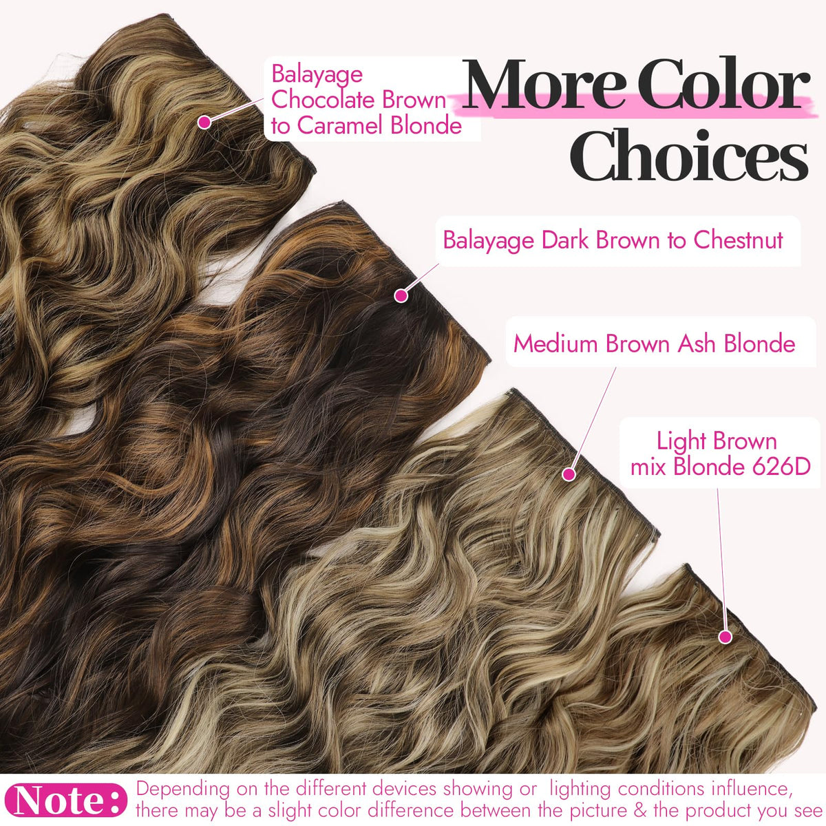KooKaStyle Wavy Clip in Hair Extensions texture