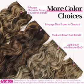KooKaStyle Wavy Clip in Hair Extensions texture