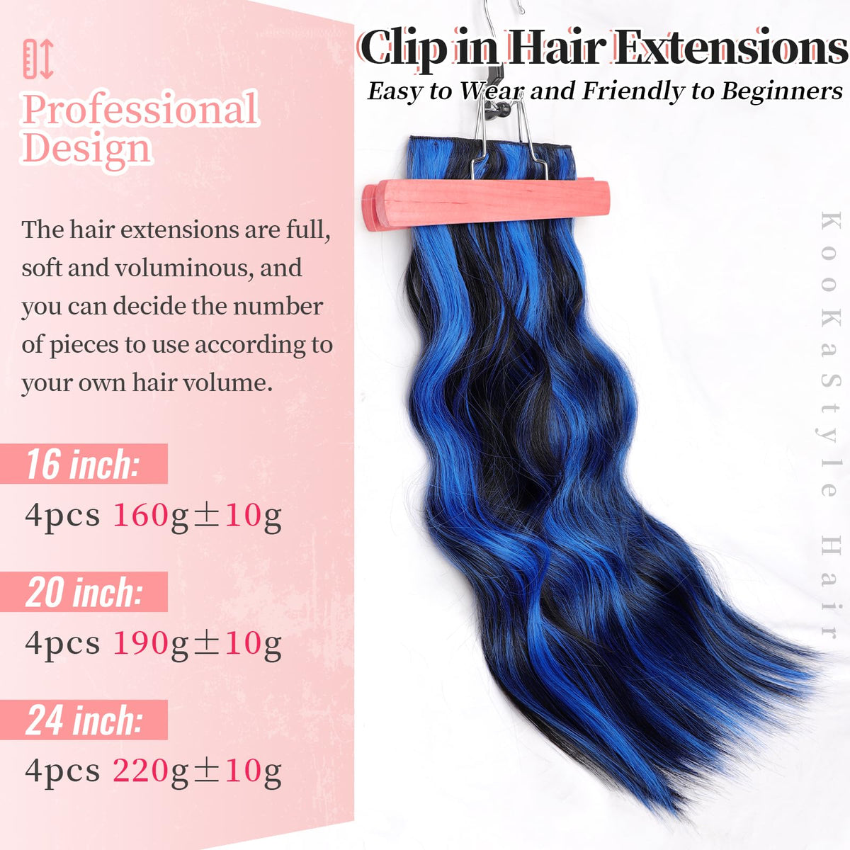 KooKaStyle Wavy Hair Extensions 20-inch lifestyle scene