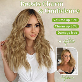 KooKaStyle Wavy Hair Extensions Honey Blonde lifestyle scene