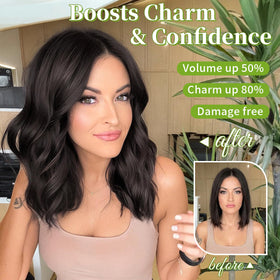 KooKaStyle Wavy Hair Extensions in dark brown colour