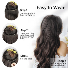KooKaStyle Wavy Hair Extensions in natural light