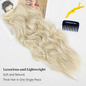 KooKaStyle Wavy Hair Extensions with clips and fishing wire