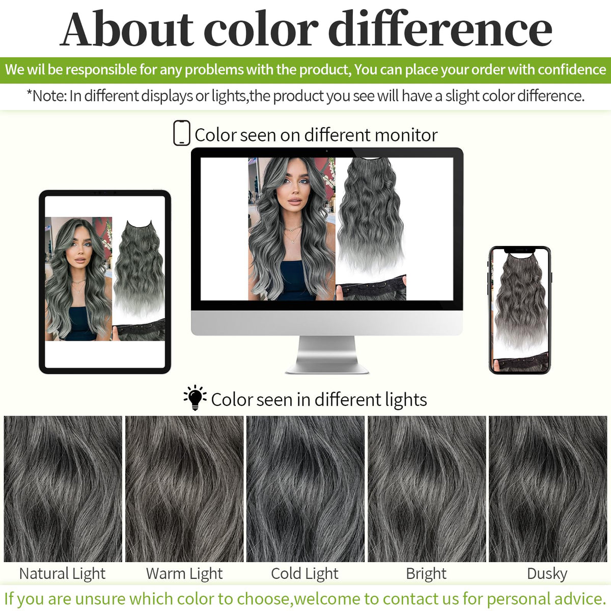 KooKaStyle Wavy Invisible Wire Clip In Hair Extensions different lengths of wire