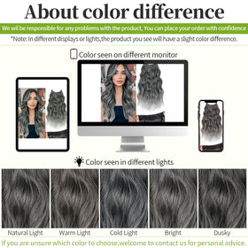 KooKaStyle Wavy Invisible Wire Clip In Hair Extensions different lengths of wire