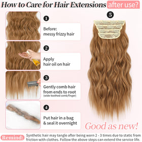 KooKaStyle Wavy Thick Clip in Hair Extensions 20 inch Auburn Brown lifestyle scene